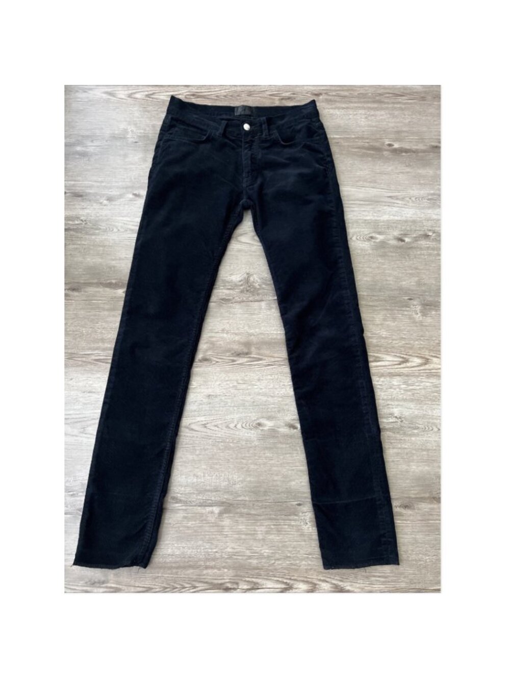 ACNE Studios Ace Cord Jeans Mens 31x32 Unhemmed Navy Slim Fit Stretch